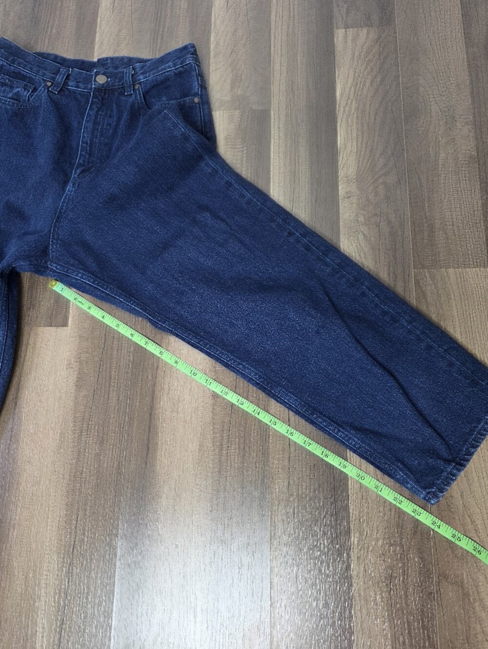 COS Dark Wash Arch Barrel Leg Rigid Denim High Rise Jeans Contemporary Modest.28 - Picture 8 of 9